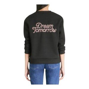 Maje Dream Tomorrow Embroidered Crewneck Sweatshirt in Black Women's 1 / Small